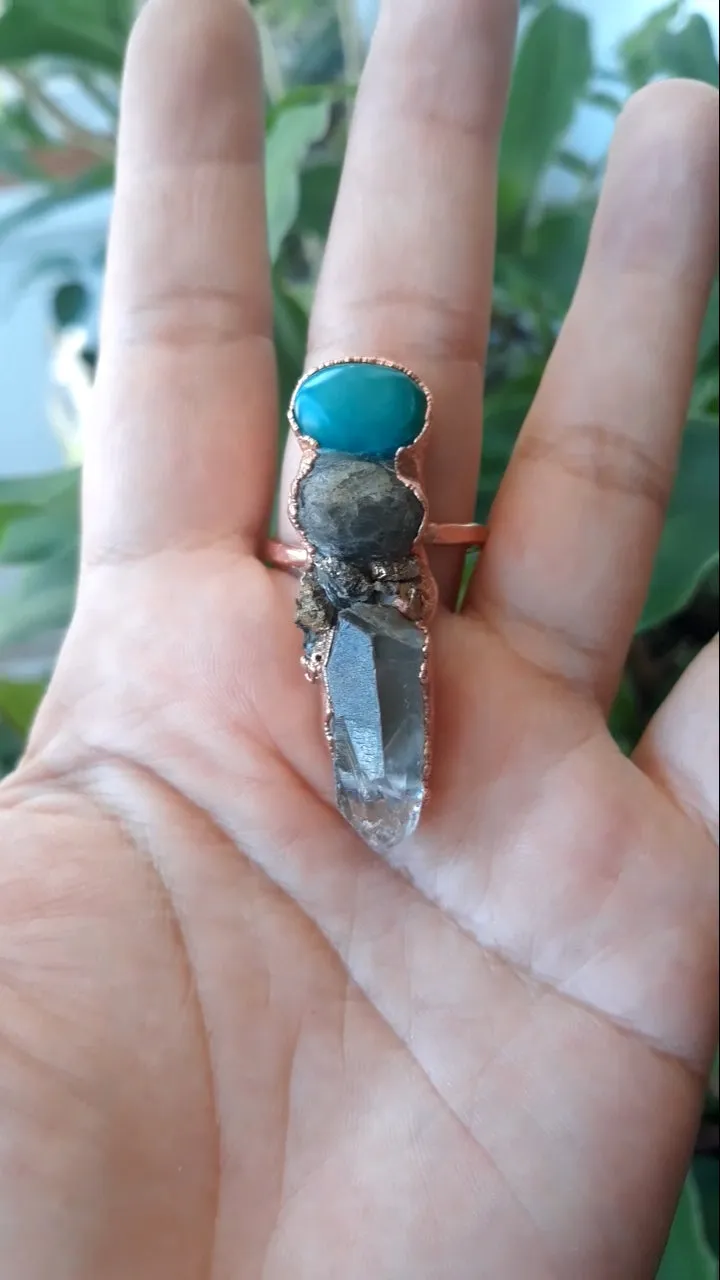 Opal Quartz Ring