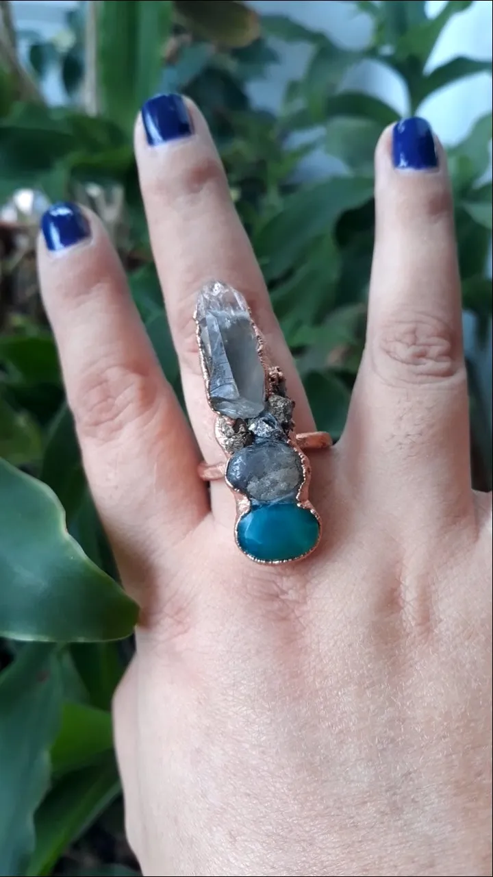 Opal Quartz Ring