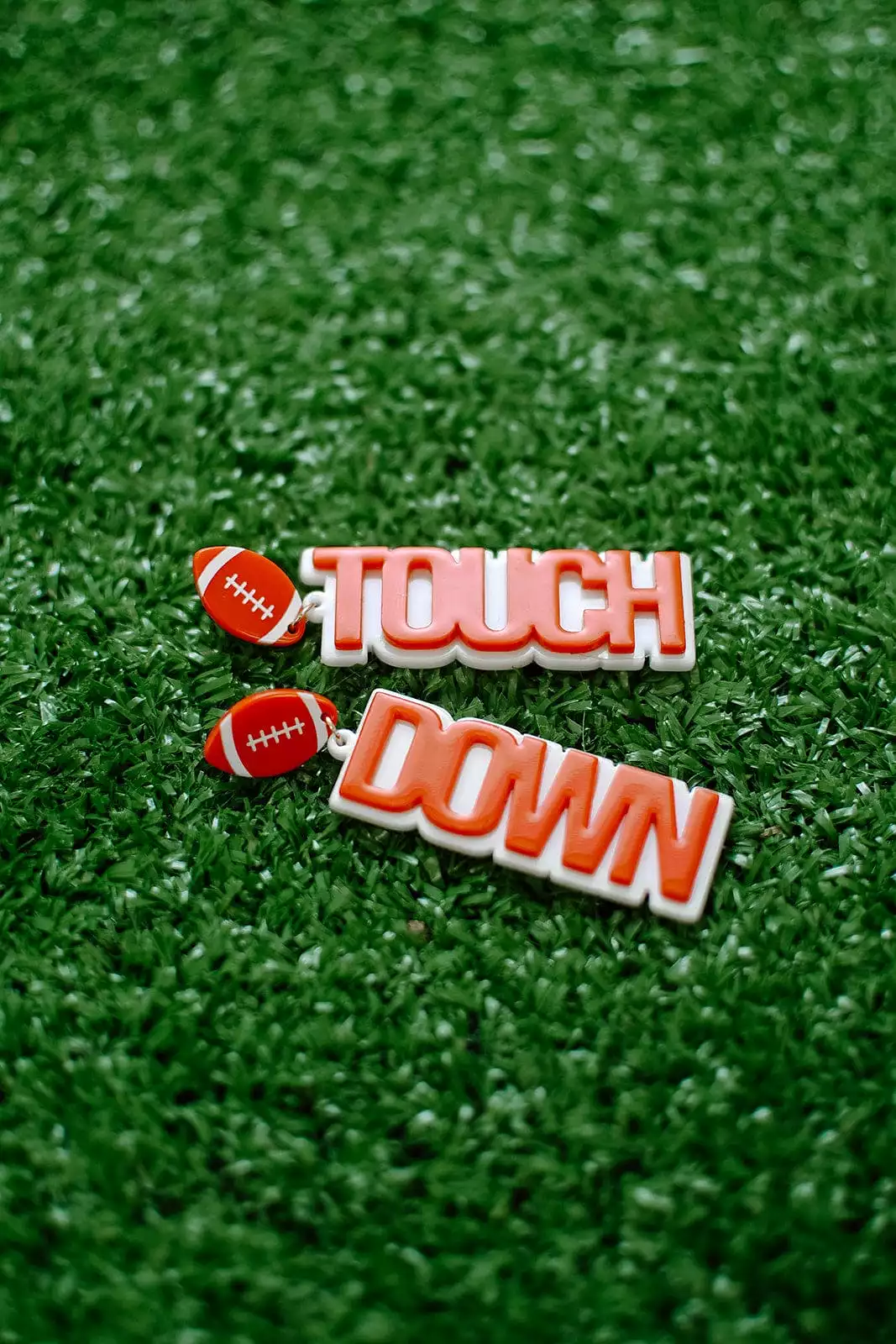 Orange Touchdown Drops Earrings