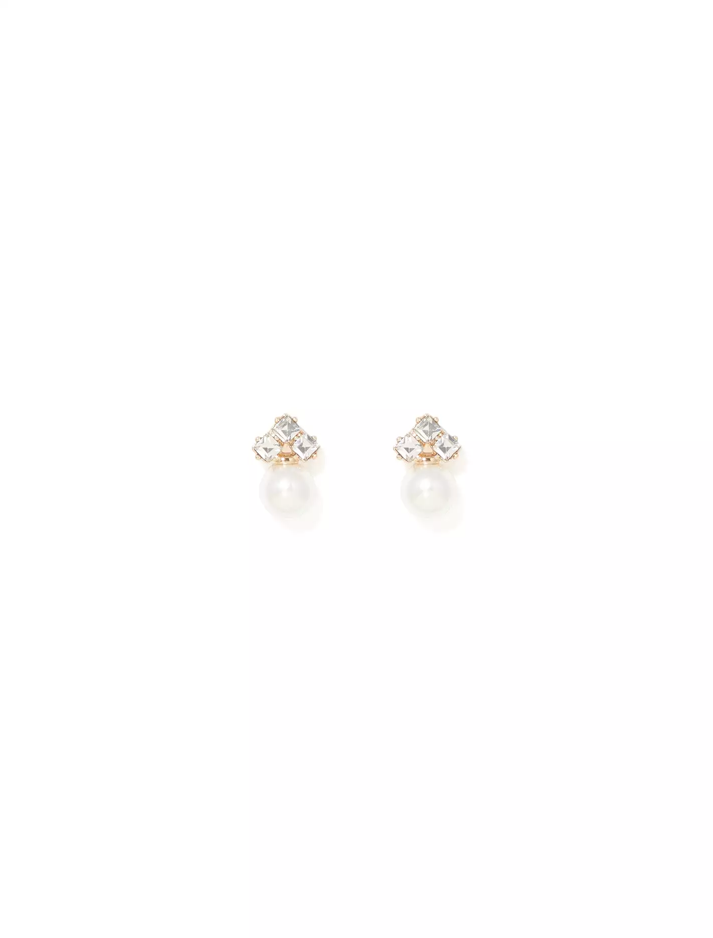 Penny Pearl Stone Stud Earrings