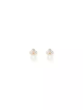 Penny Pearl Stone Stud Earrings