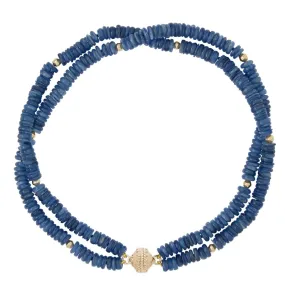 Peppercorn Coastal Kyanite Double Strand Necklace