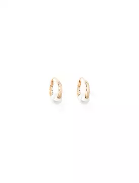 Priya Pearl Hoop Earrings