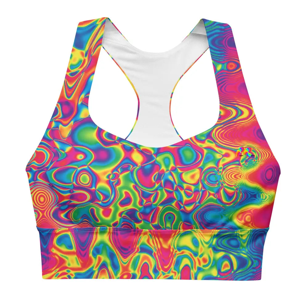 Radiant Hue Rave Longline Sports Bra