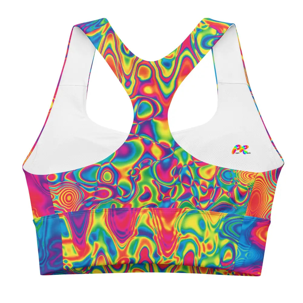 Radiant Hue Rave Longline Sports Bra