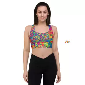 Radiant Hue Rave Longline Sports Bra