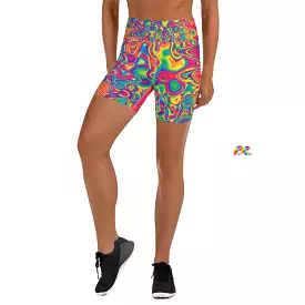 Radiant Hue Rave Yoga Shorts