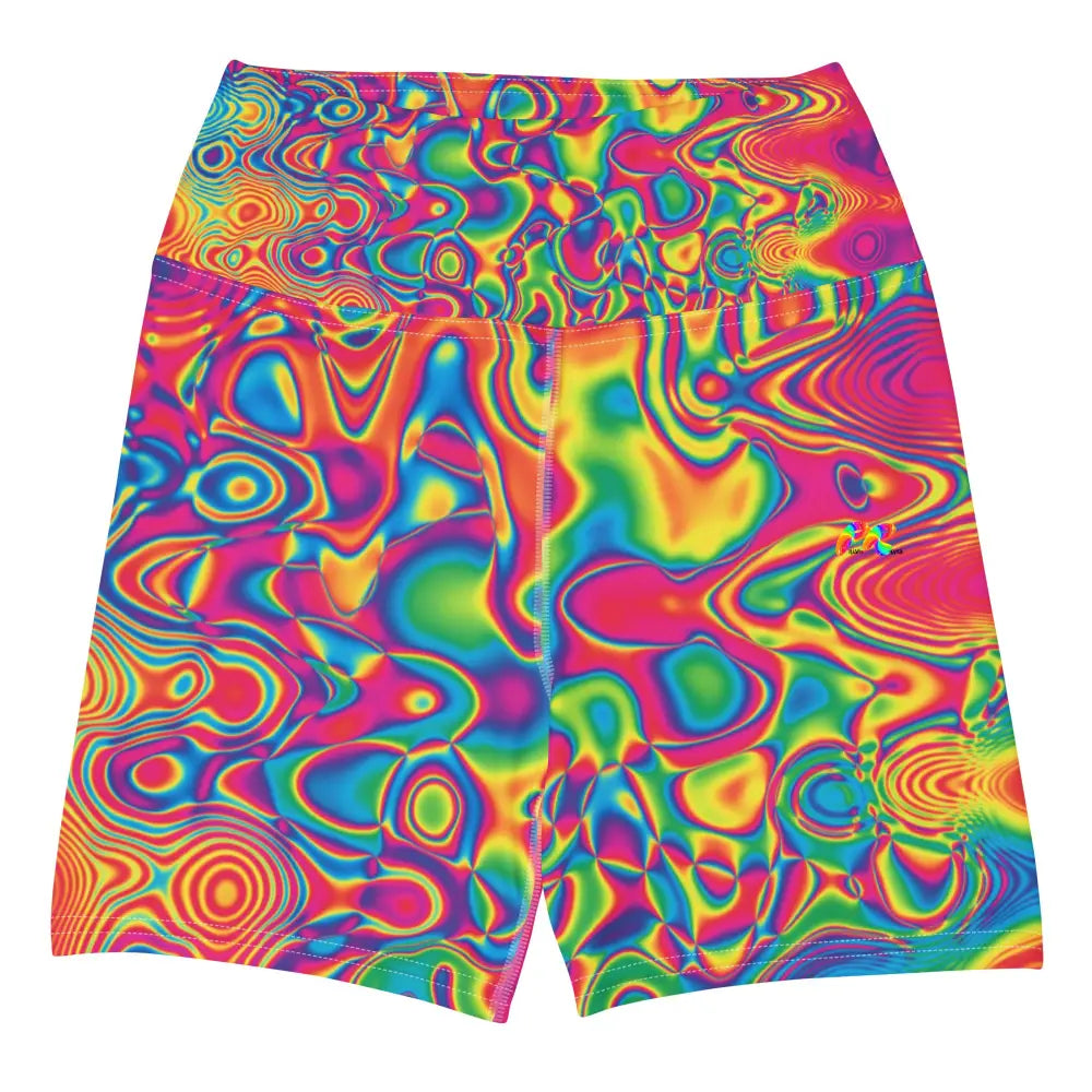 Radiant Hue Rave Yoga Shorts