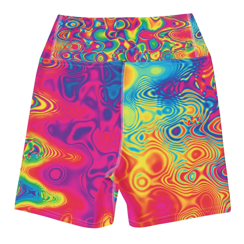 Radiant Hue Rave Yoga Shorts