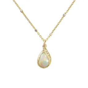 Raindrop Opal Necklace