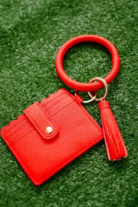 Red Wallet Keychain