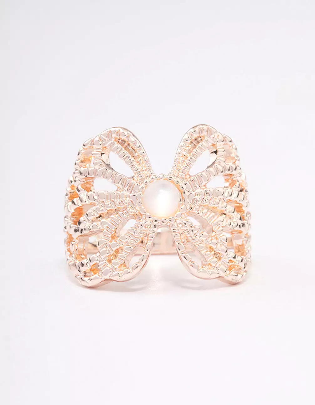 Rose Gold Butterfly Band Ring