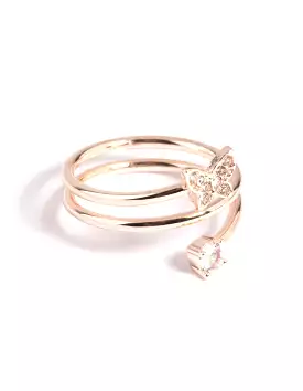 Rose Gold Butterfly Wrap Ring