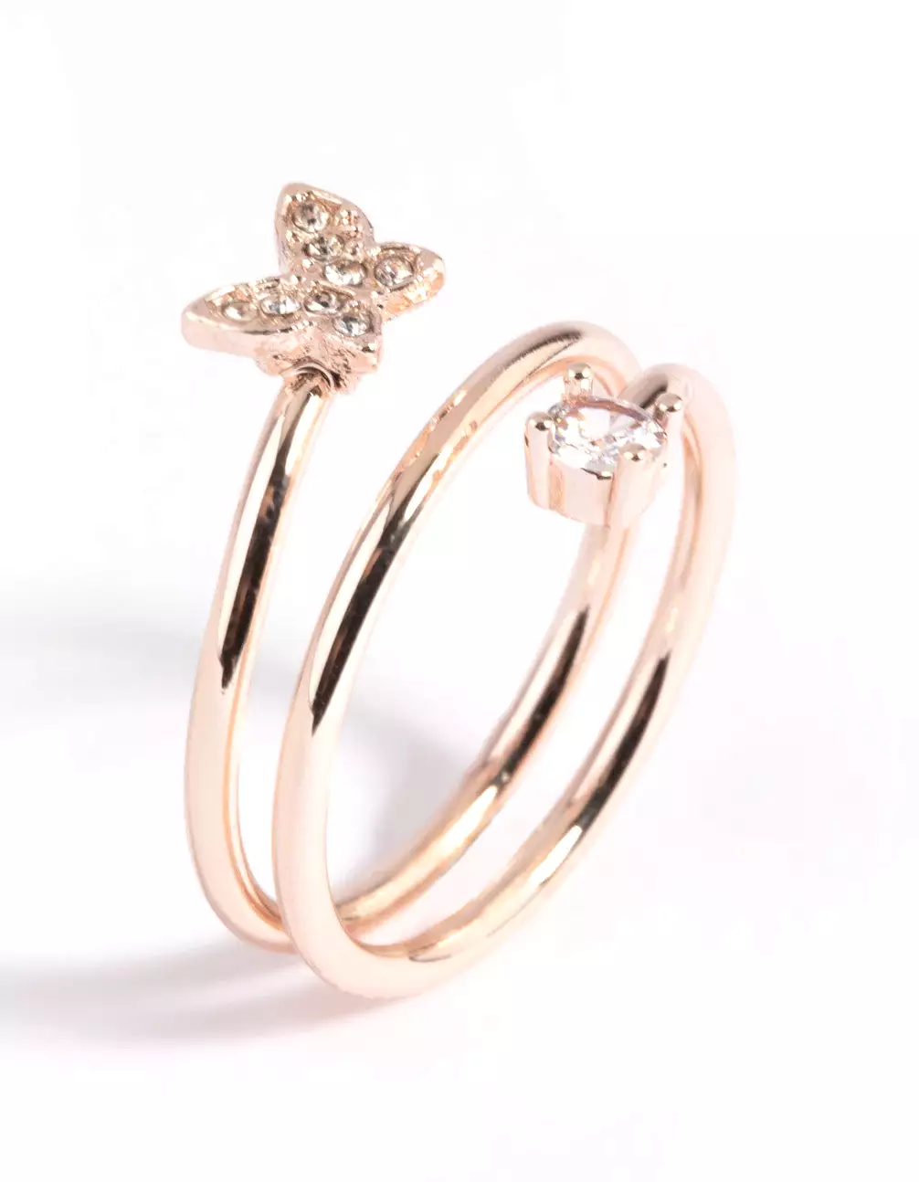 Rose Gold Butterfly Wrap Ring