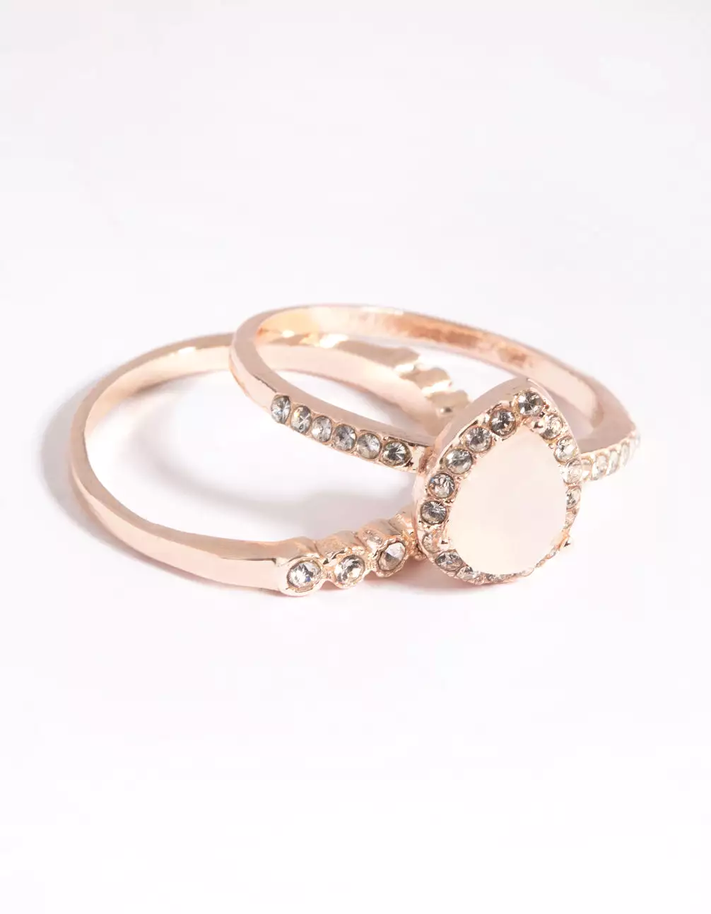 Rose Gold Cat Eye Ring Stack Pack