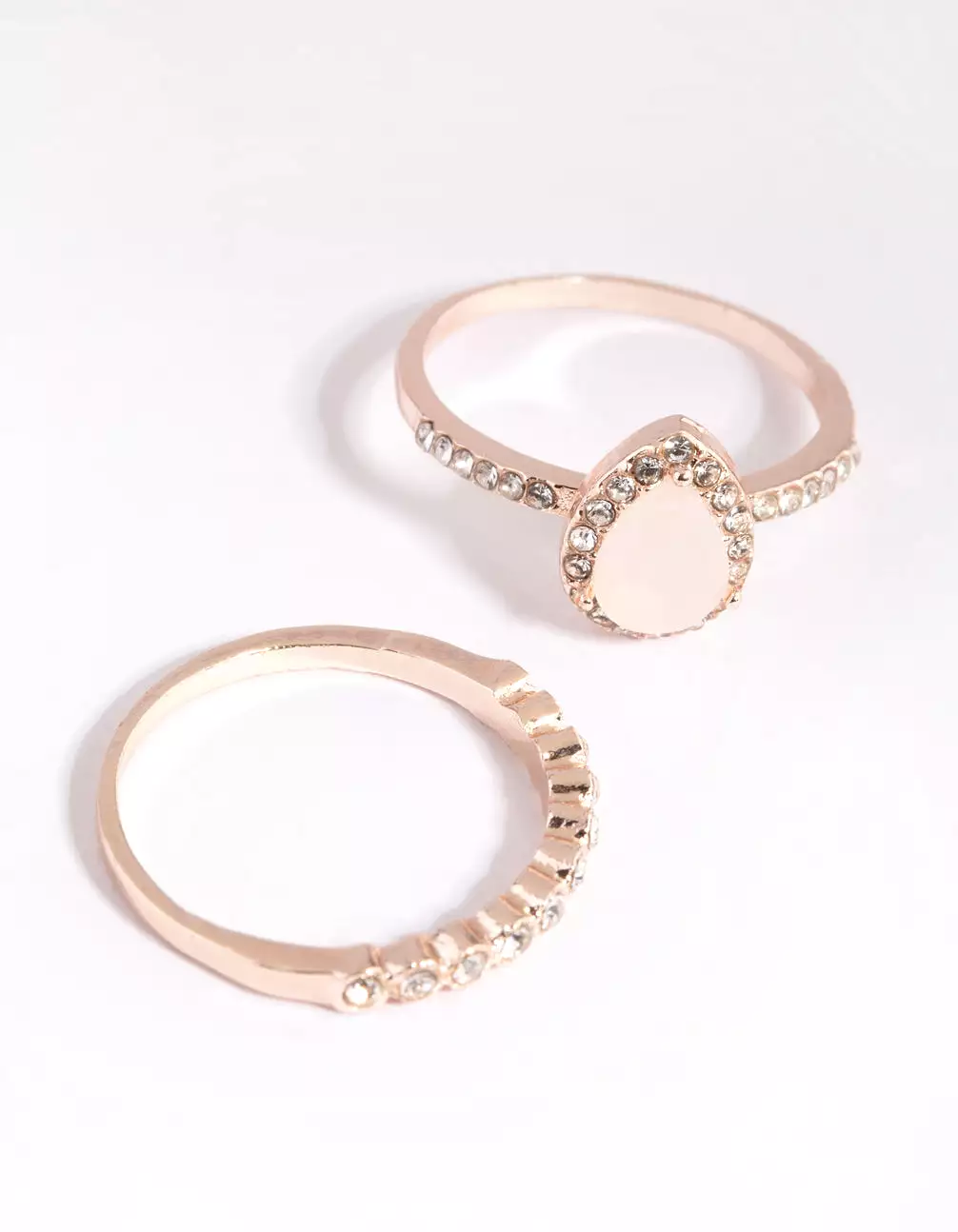 Rose Gold Cat Eye Ring Stack Pack