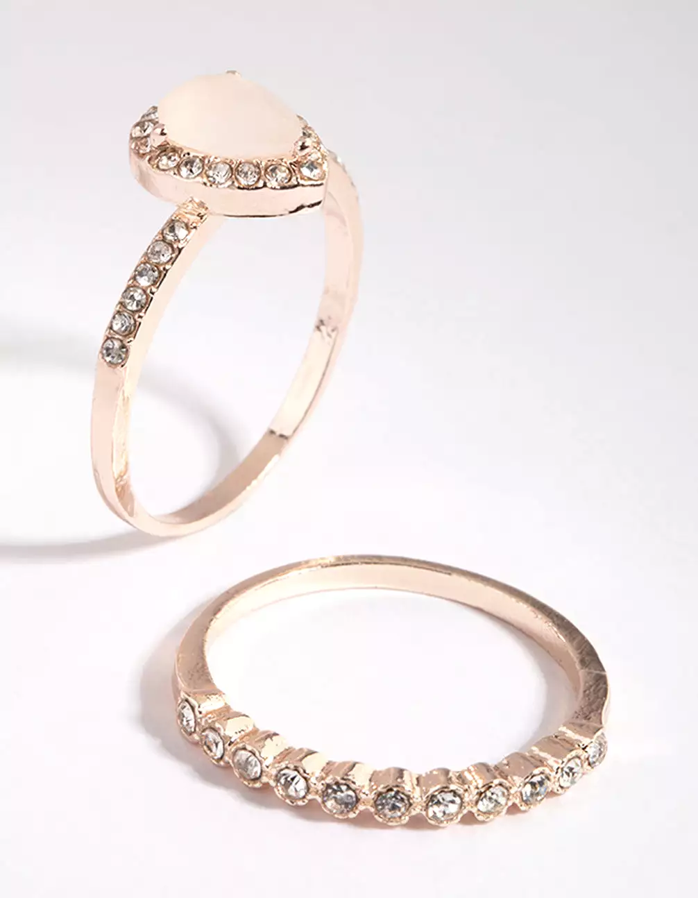 Rose Gold Cat Eye Ring Stack Pack