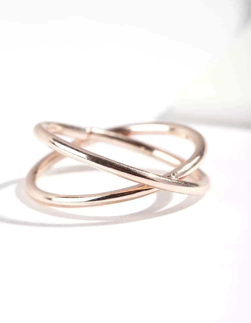 Rose Gold Cross Over Ring