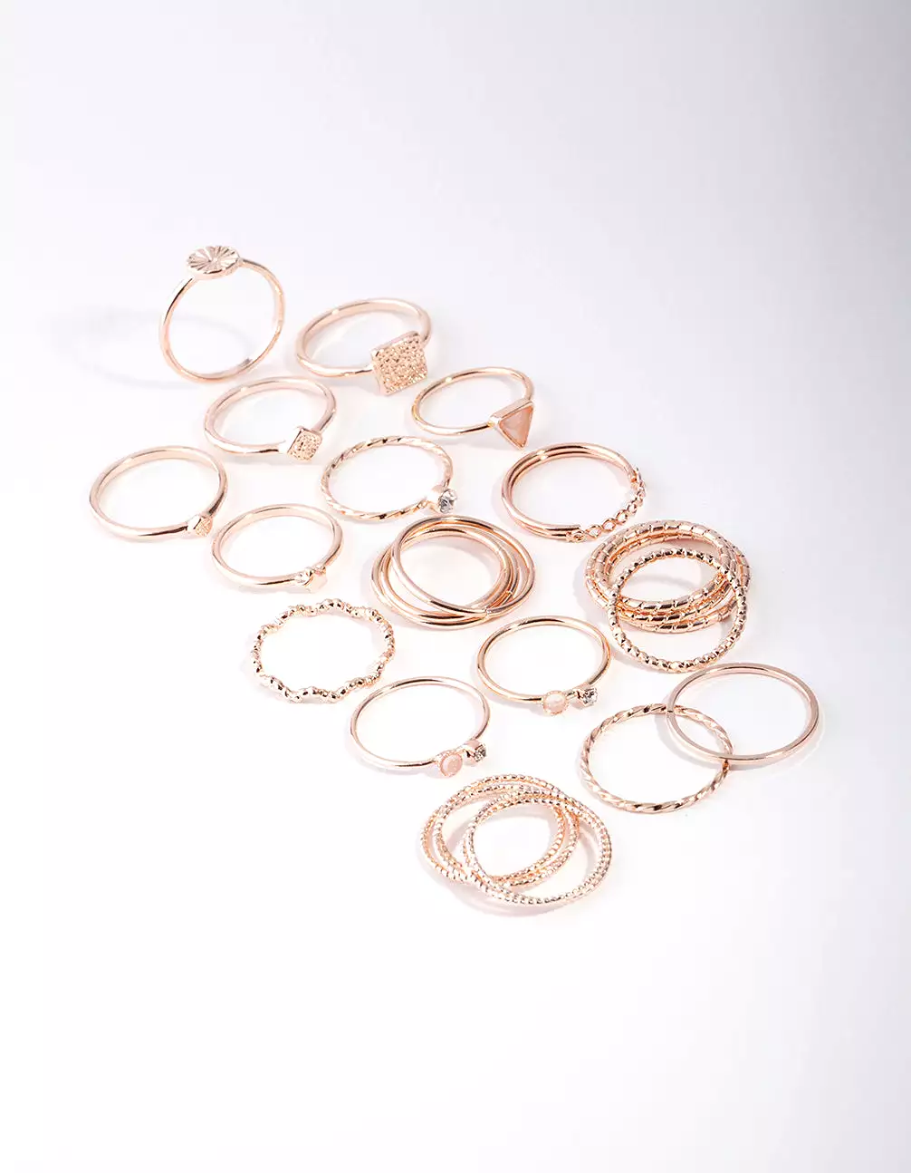 Rose Gold Diamond Cut Ring 26-Pack