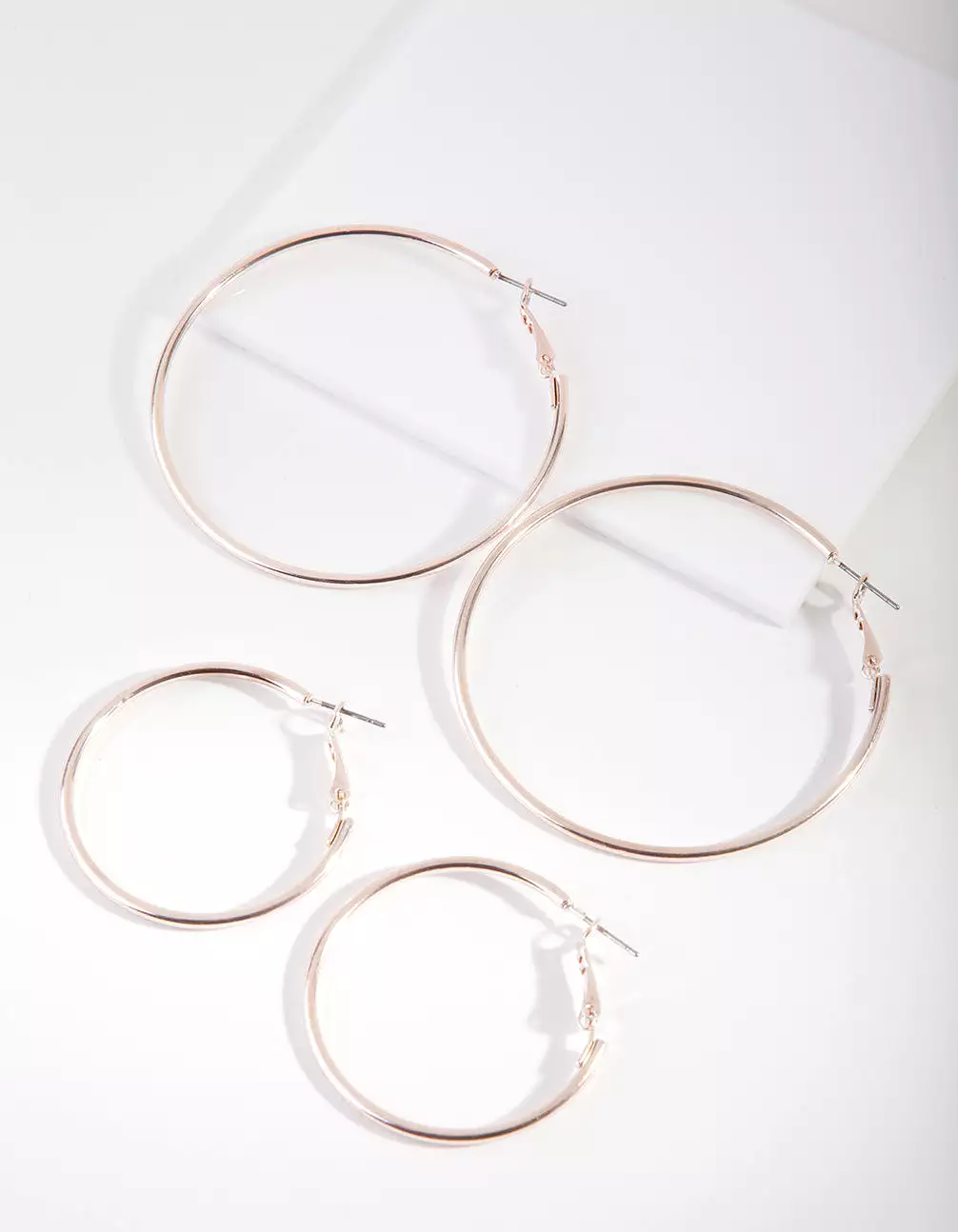 Rose Gold Double Size Hoop Earring Pack