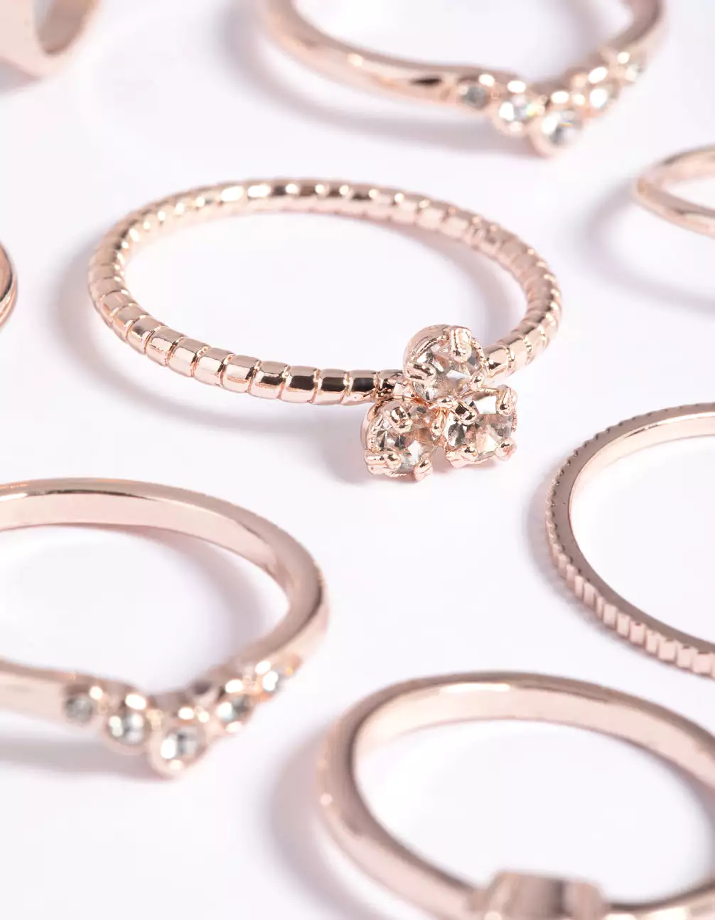 Rose Gold Fine Faux Ring Pack