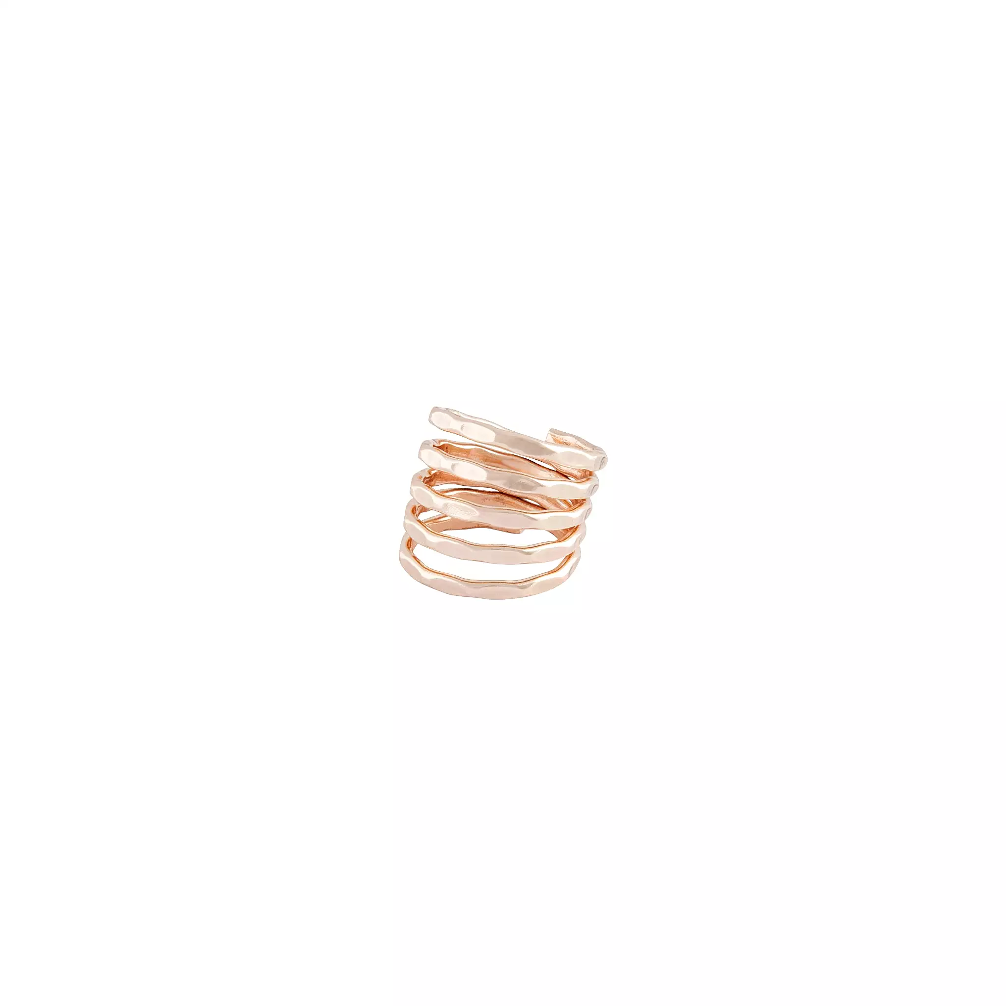 Rose Gold Hammered Wrap Ring