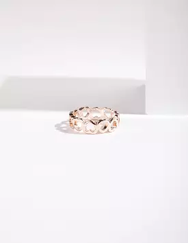 Rose Gold Heart Band Ring