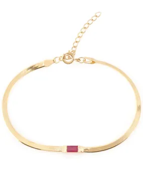 Ruby Herringbone Bracelet