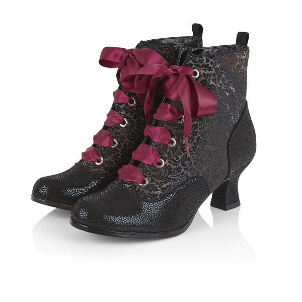 Ruby Shoo Beth Vintage Black Ankle Boot