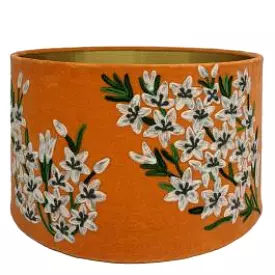 Ruby Star - Drum Lampshade - English Garden - Orange