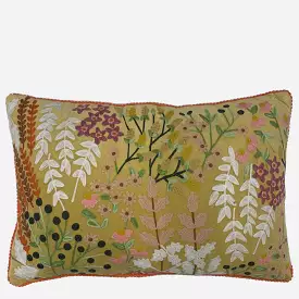 Ruby Star - Lumbar Cushion - Summer Florals - Mustard