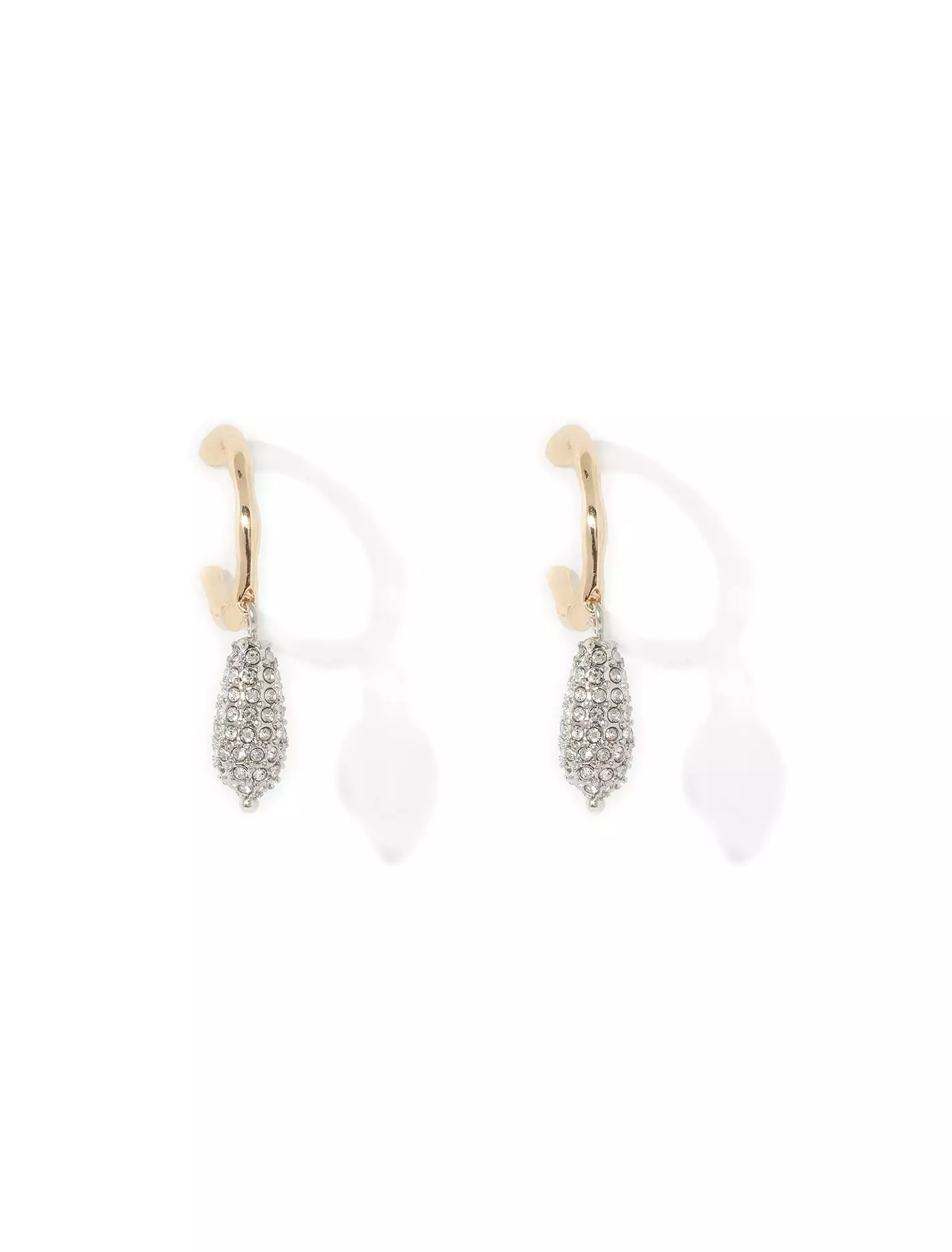 Sara Stone Drop Hoop Earrings