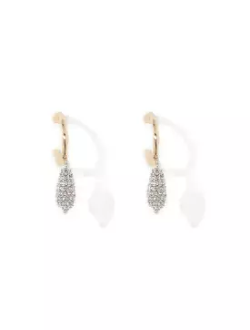 Sara Stone Drop Hoop Earrings