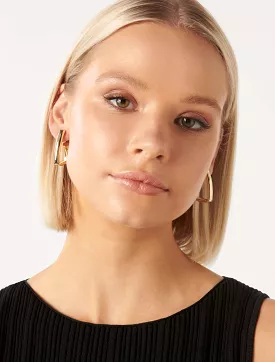 Signature Annalise Angular Hoop Earrings