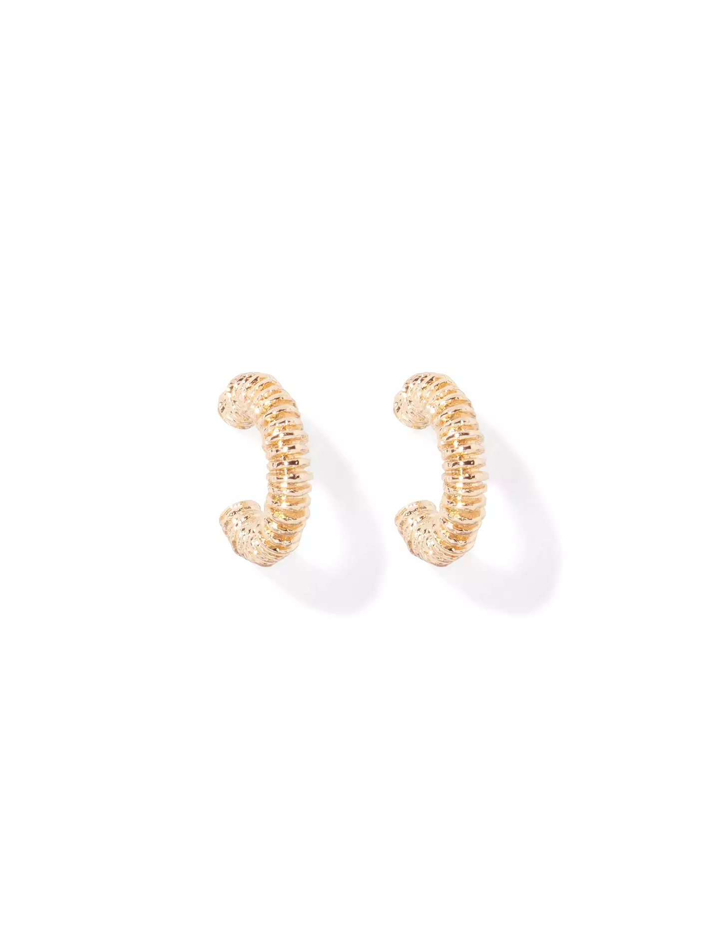 Signature Candie Chunky Textured Hoop Earrings