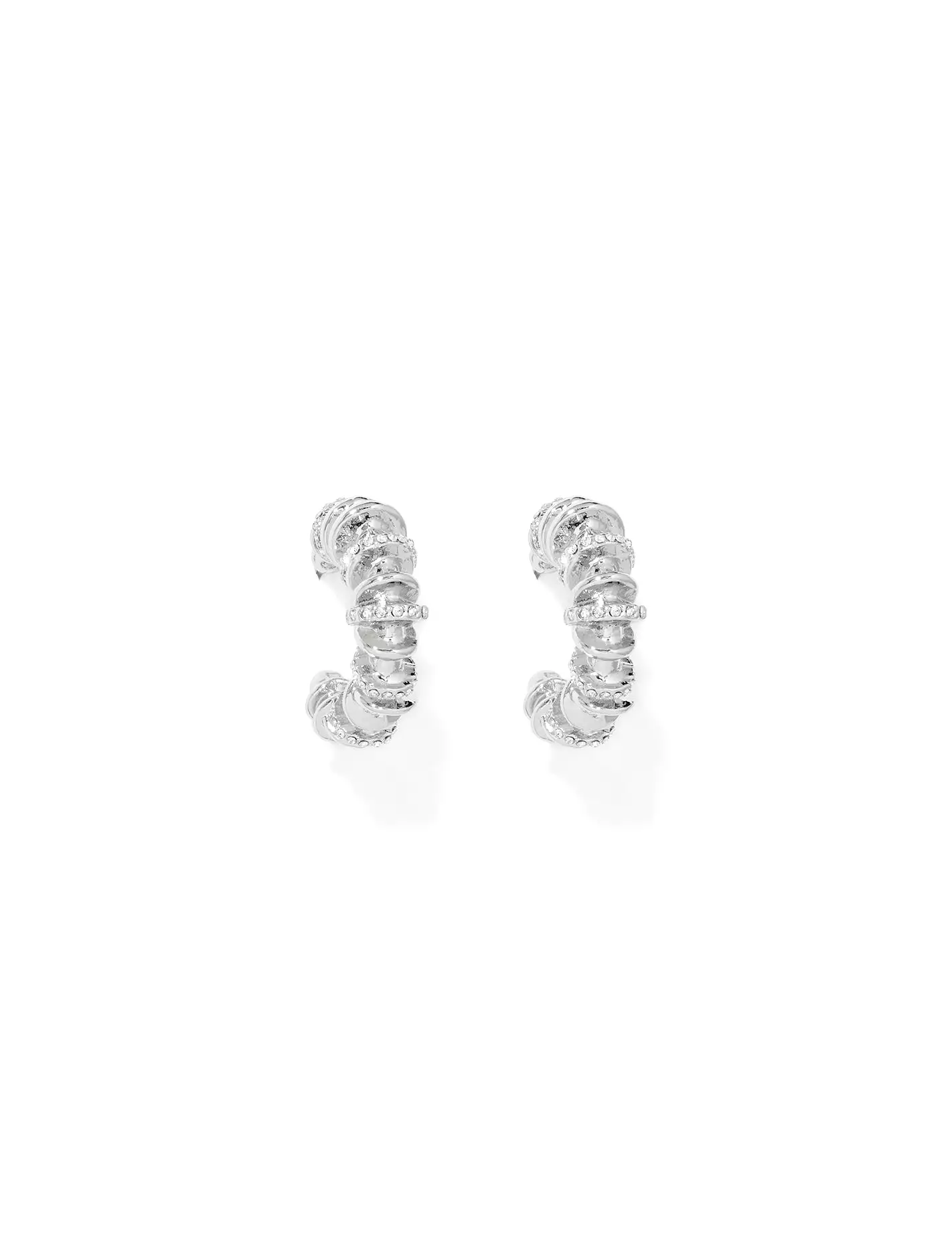 Signature Sakura Stone Swirl Hoop Earrings