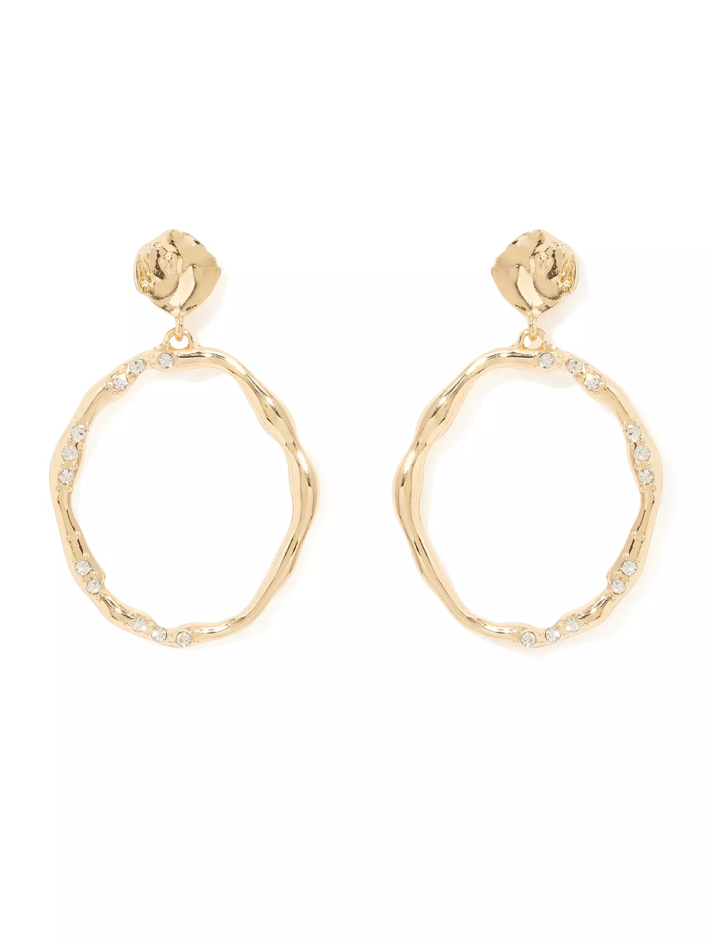 Signature Tally Texture Hoop Earrings