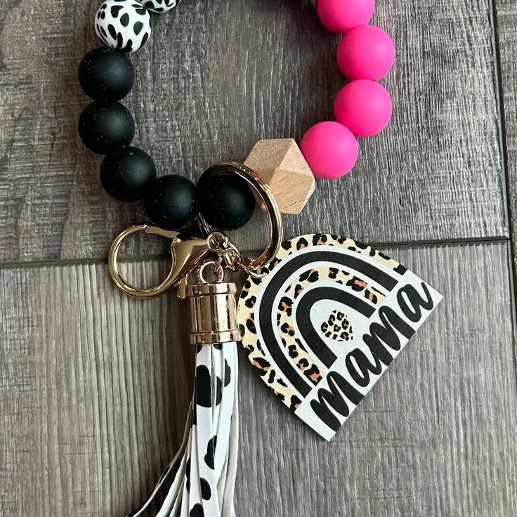 Silicone Bead Keychain Wristlet (CHOOSE YOUR STYLE)