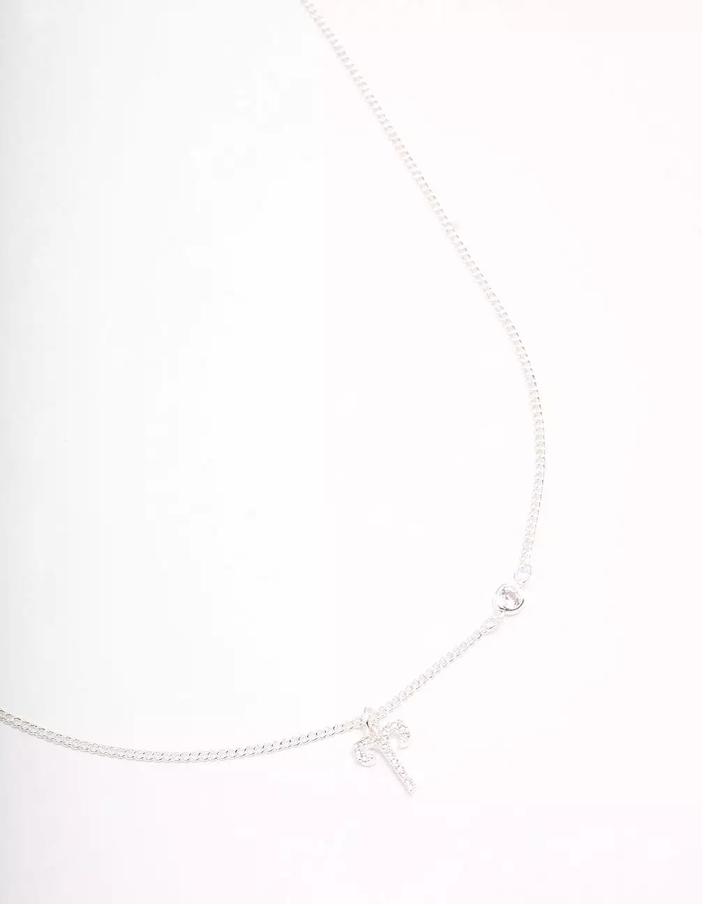 Silver Plated Aries Necklace With Cubic Zirconia Pendant