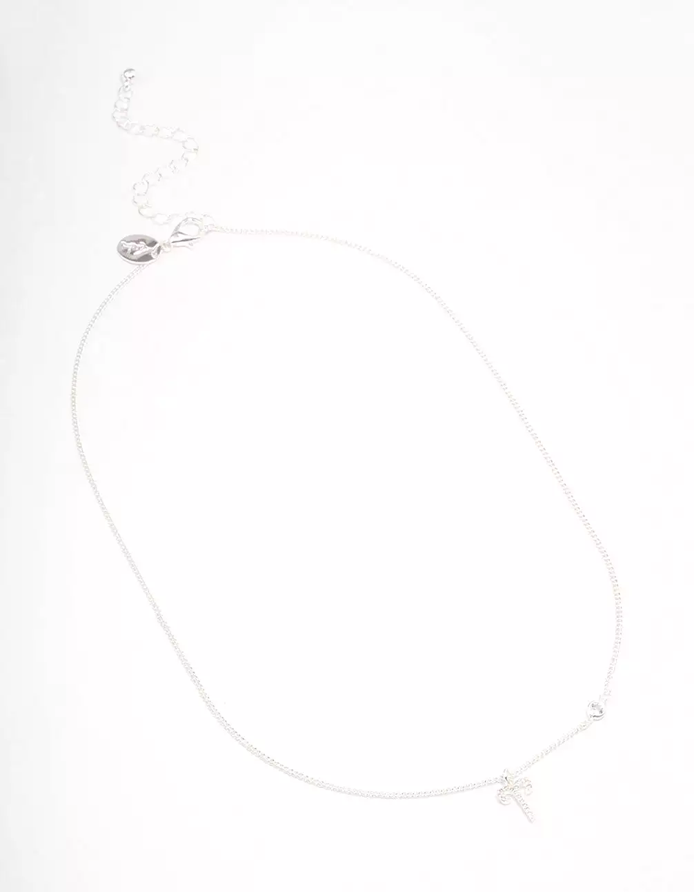 Silver Plated Aries Necklace With Cubic Zirconia Pendant