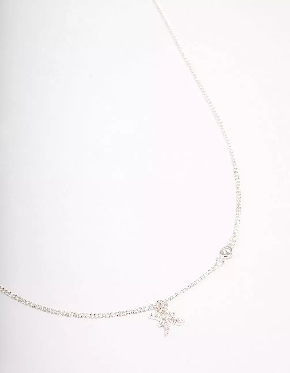 Silver Plated Pisces Necklace With Cubic Zirconia Pendant