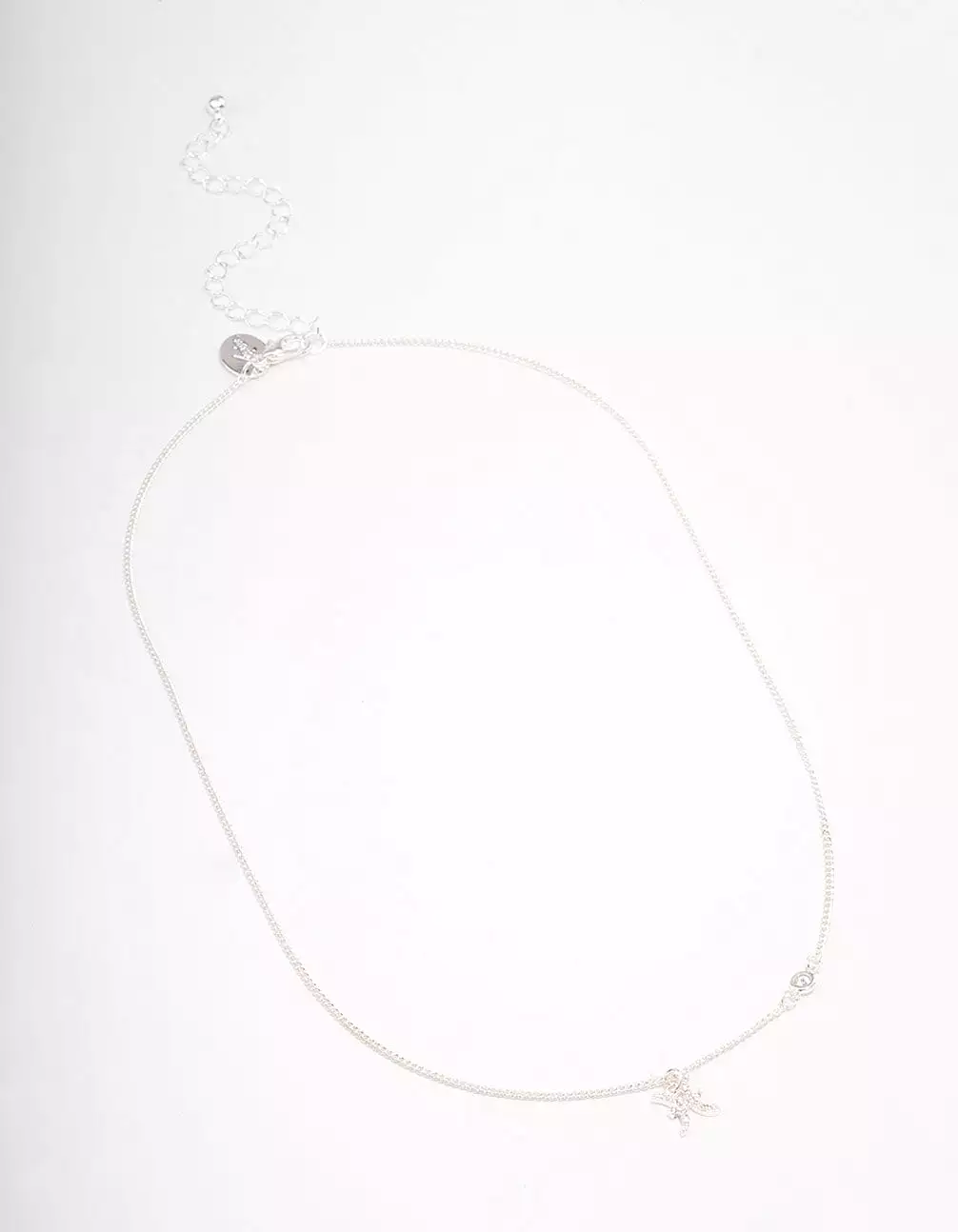 Silver Plated Pisces Necklace With Cubic Zirconia Pendant