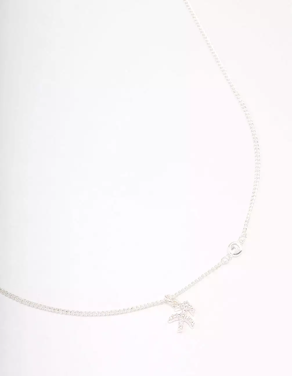 Silver Plated Sagittarius Necklace With Cubic Zirconia Pendant