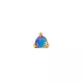 Single Small Opal Stud w/ 5 mm Flat Back