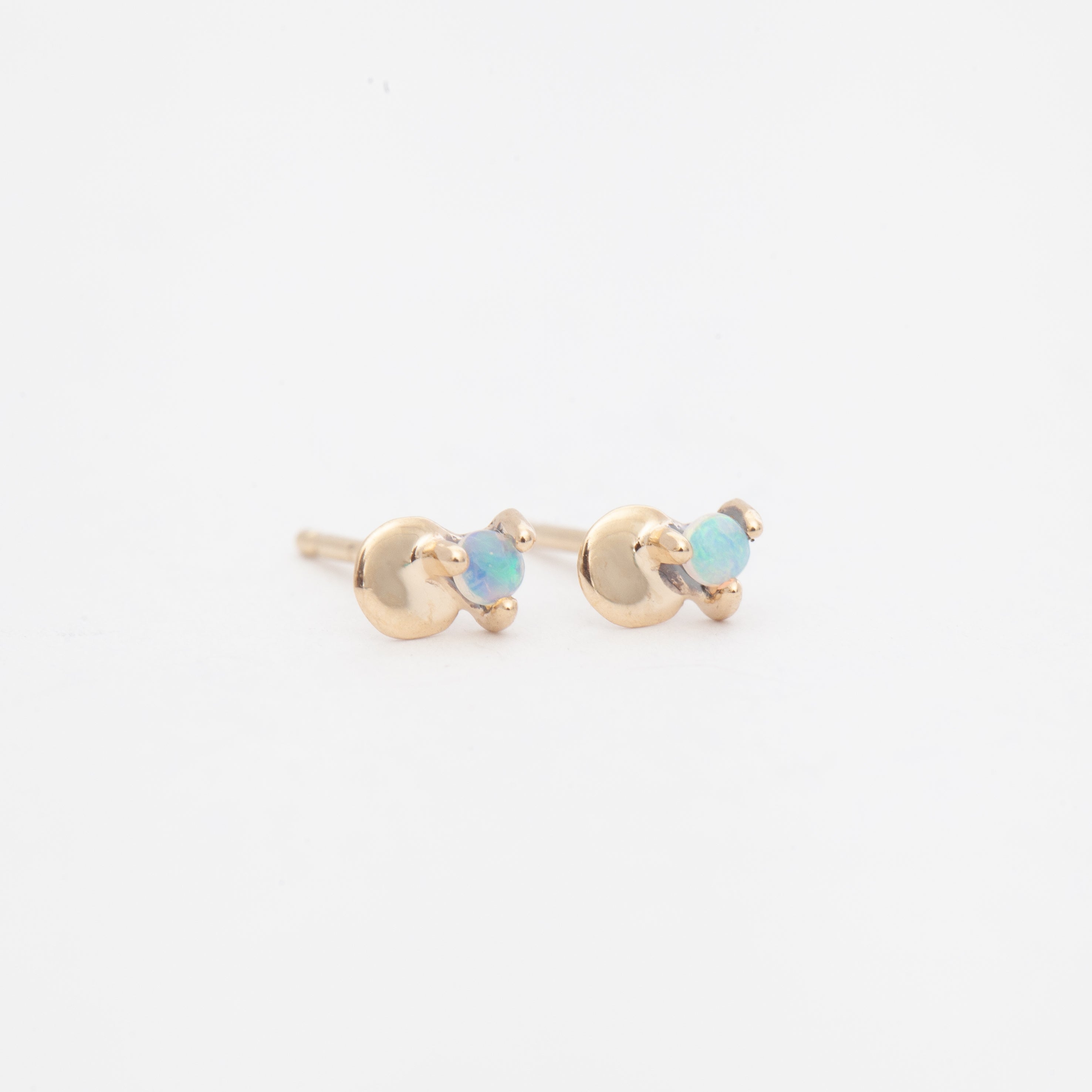 Small Opal Disc Studs