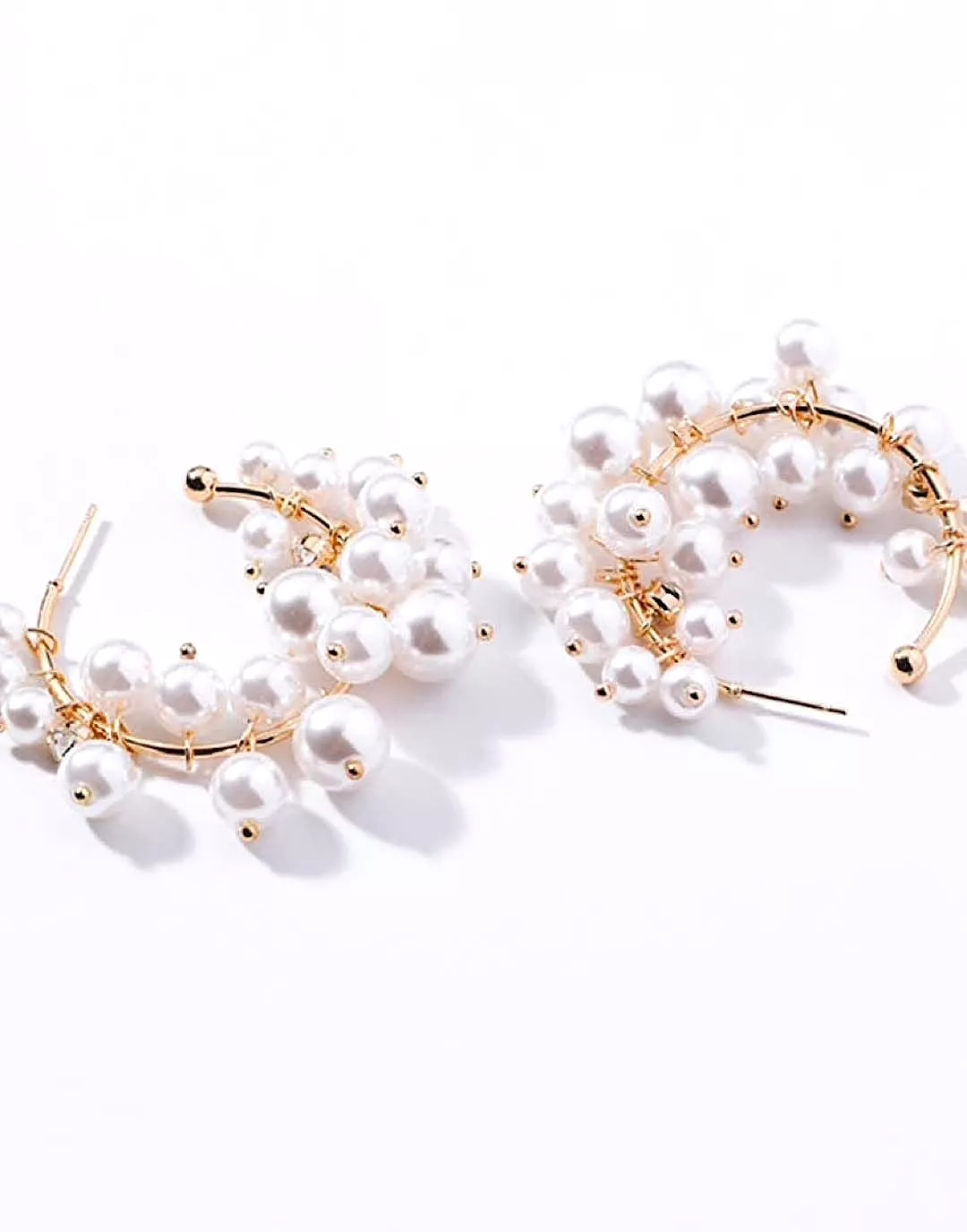 Small Pearl Hoop Earrings