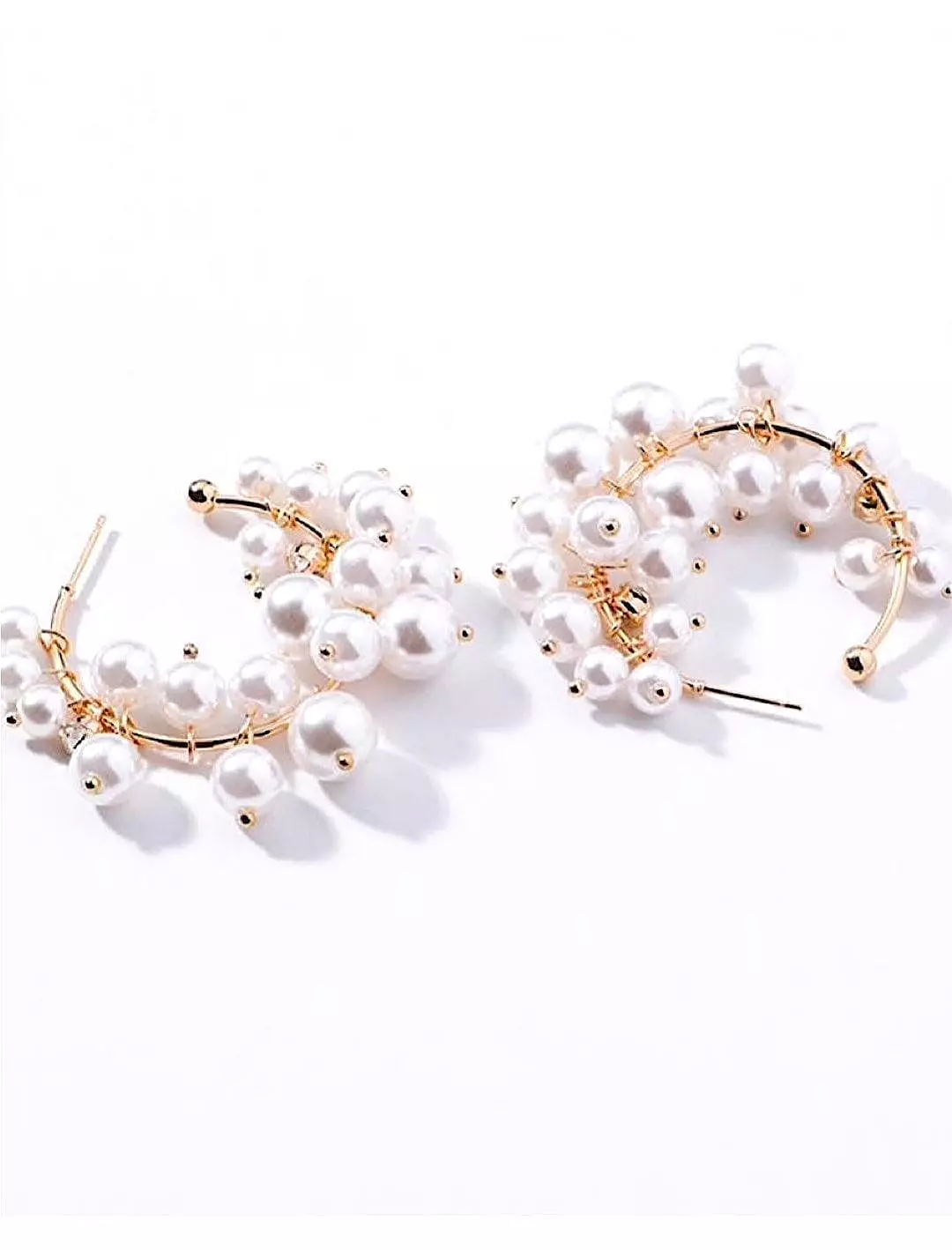 Small Pearl Hoop Earrings