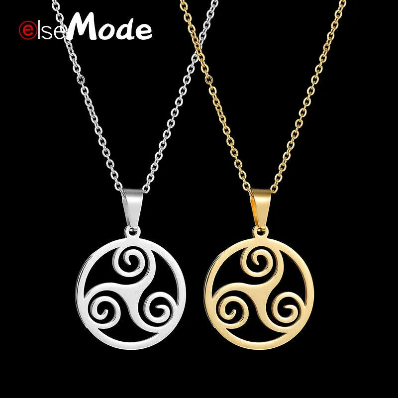 Solid Gold Unique Spiral Pendant with High Polished Finishing SP9