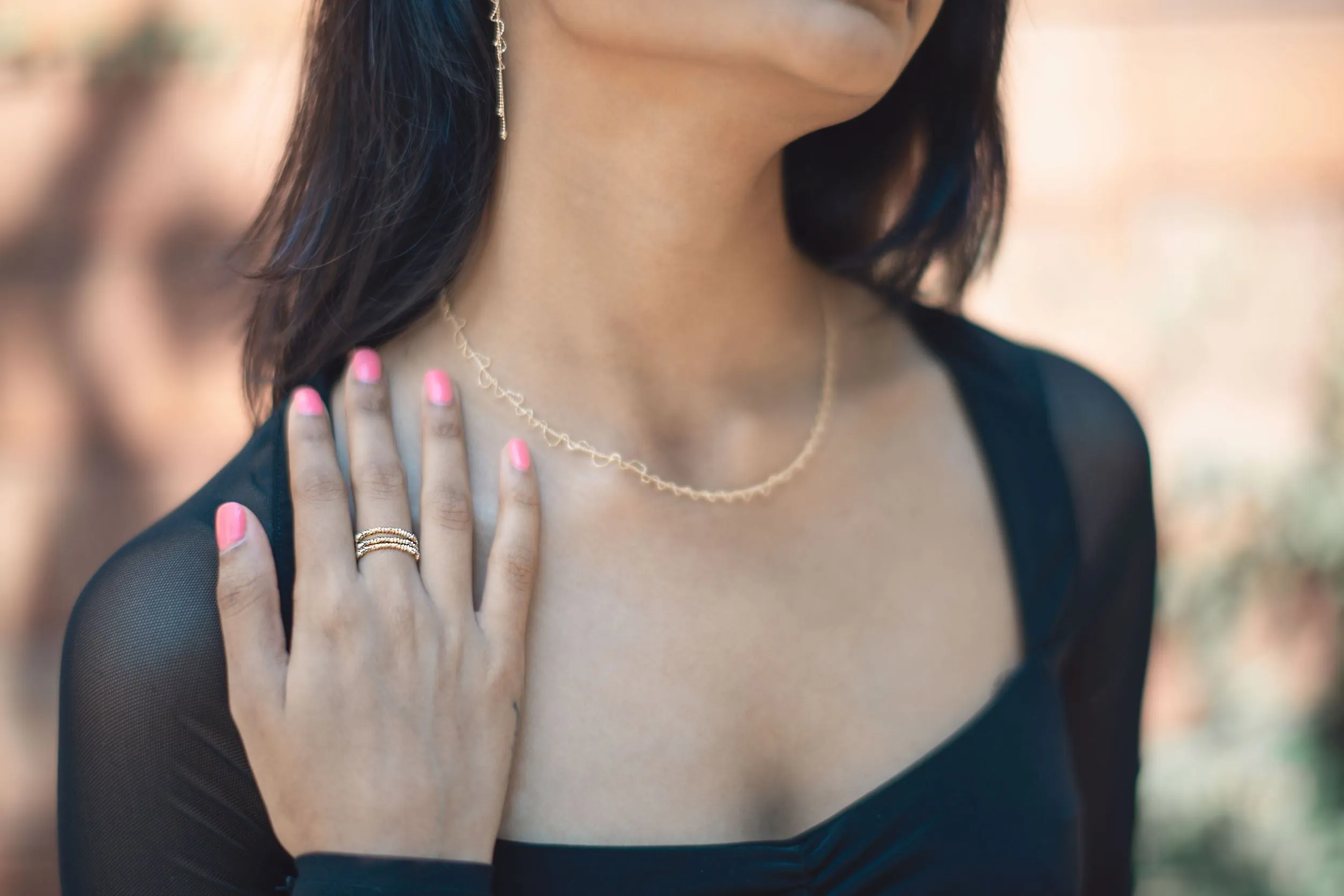 Sparkly Spiral Ring