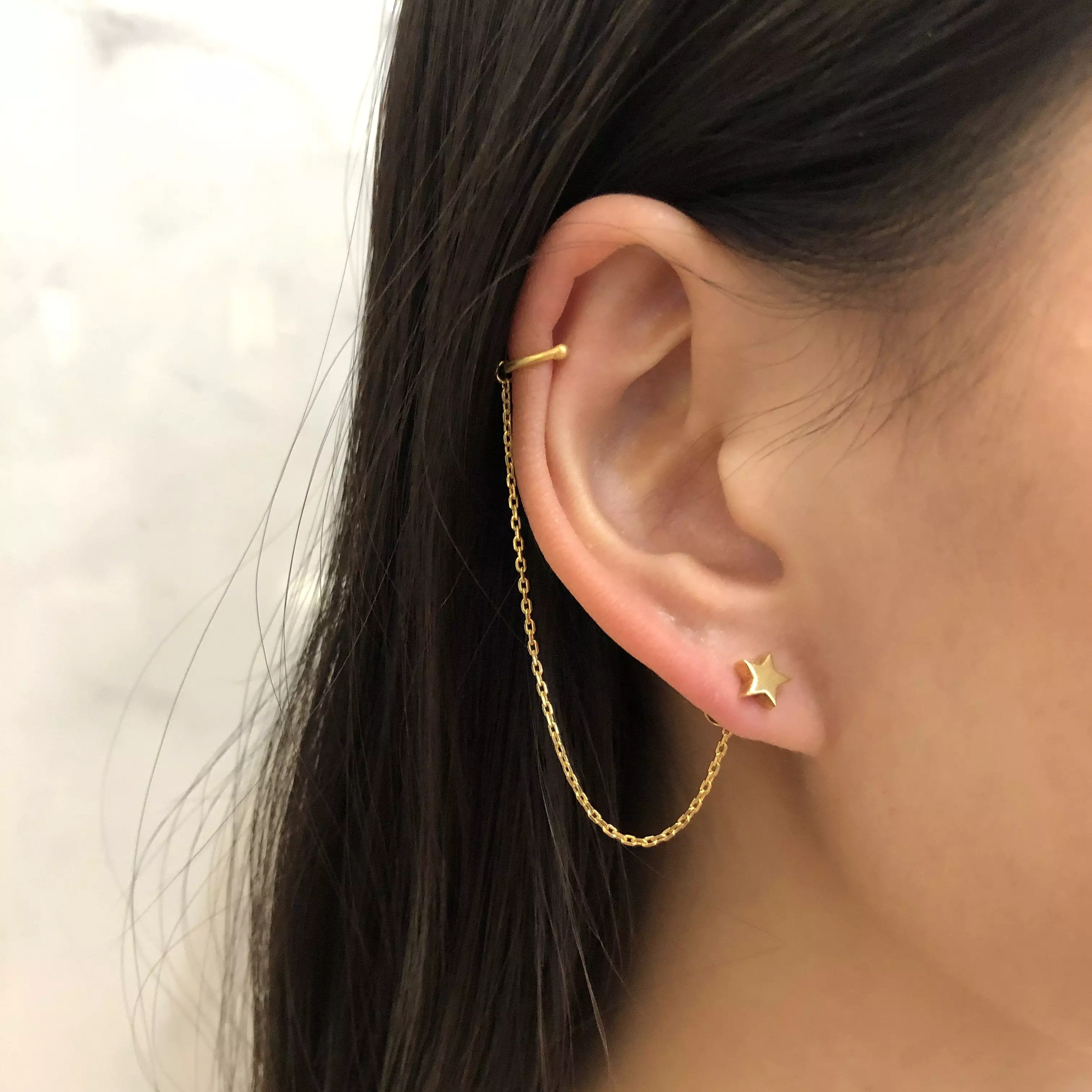 Star Earring, Rose Gold